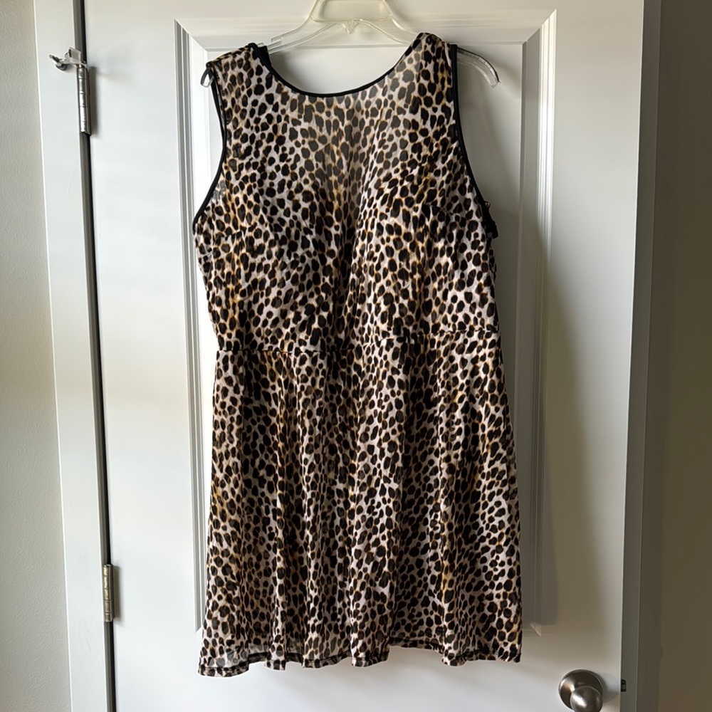 Leopard Print One-Piece Swim Suit